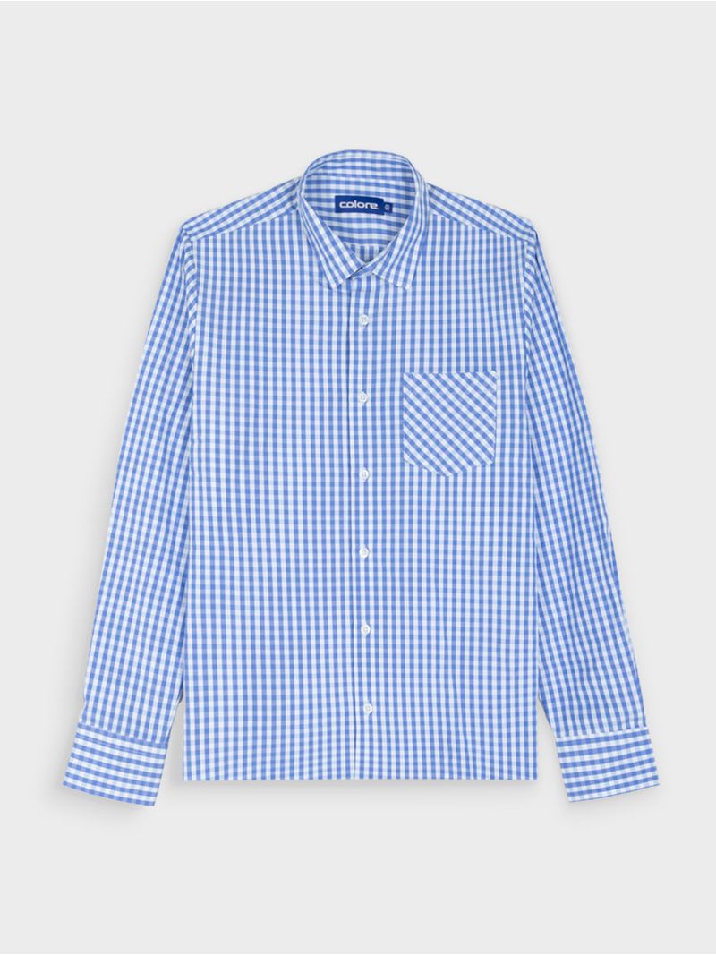 Camisa Cuadros Manga Larga para Hombre 13748