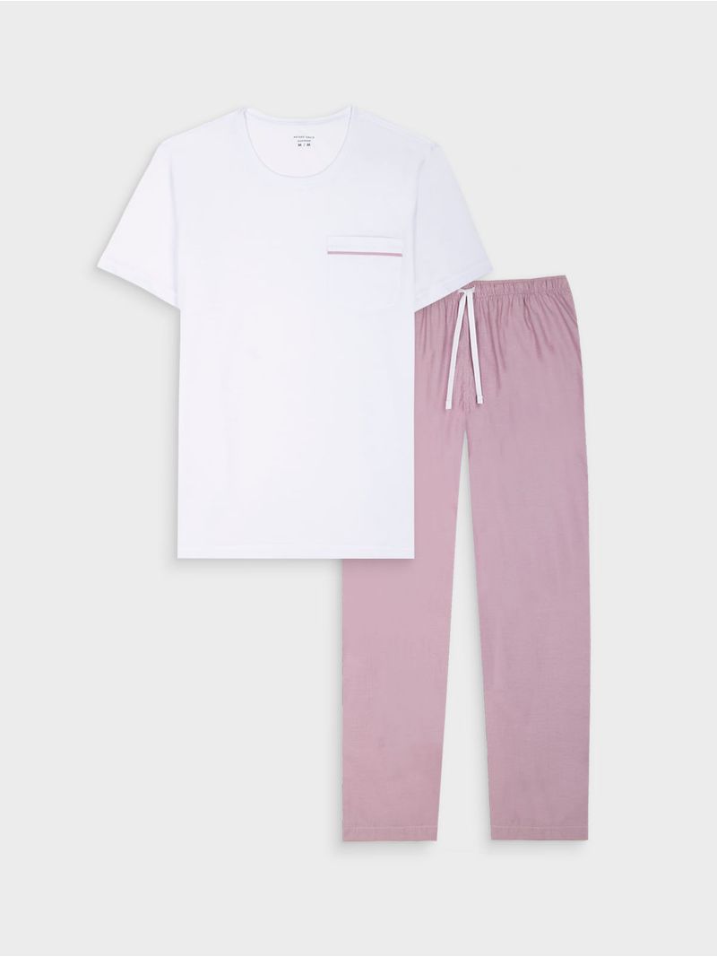 Pijama Manga Corta Y Pantalón Largo para Hombre 42760