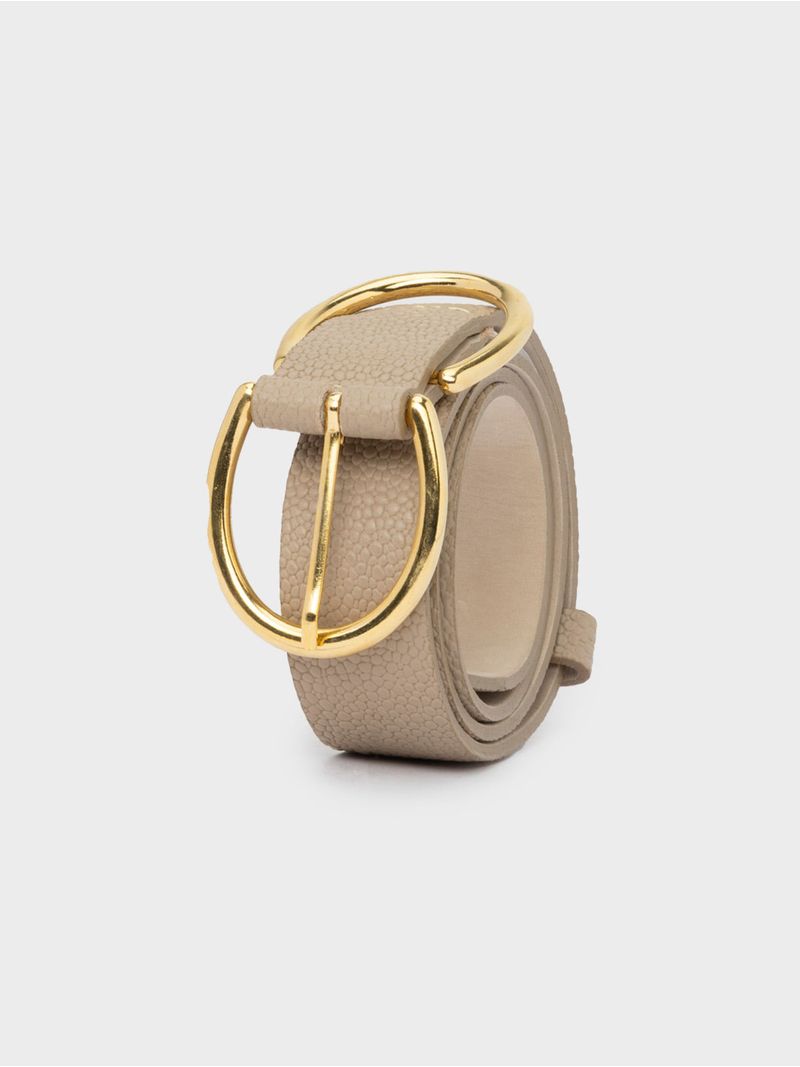 Cinturón Elegante de Cuero con Herraje Zamac 37501