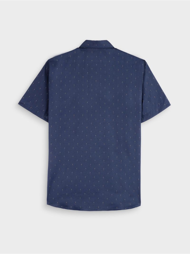 Camisa Casual Estampada Manga Corta para Hombre 12777