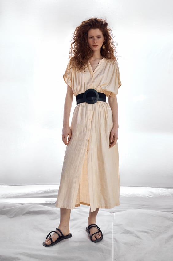 WRINKLE LOOK RUSTIC DRESS