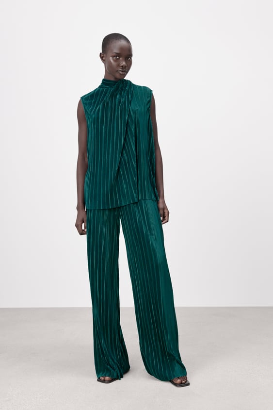 LONG PLEATED PANTS