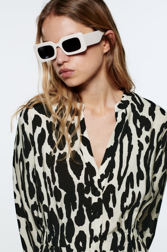 ANIMAL PRINT SHIRT DRESS
