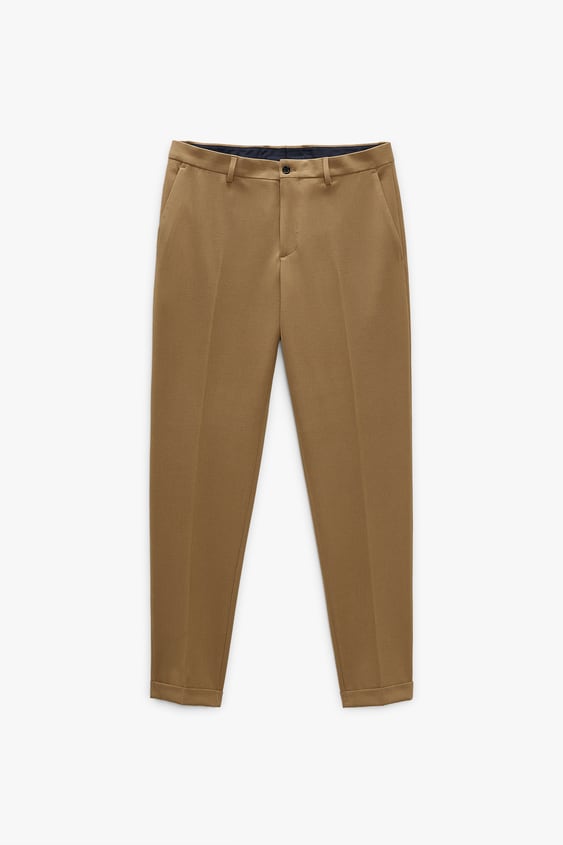 TEXTURED SUIT PANTS