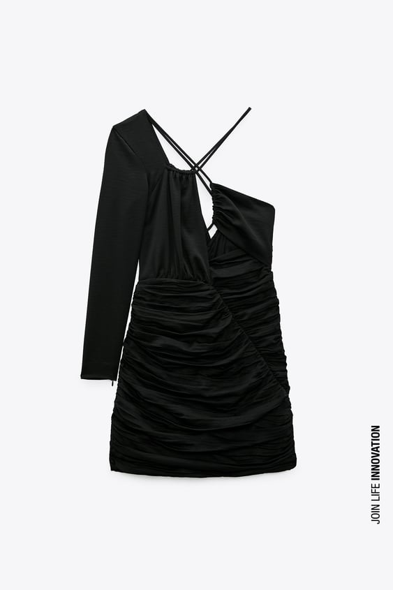 DRAPED ASYMMETRIC DRESS