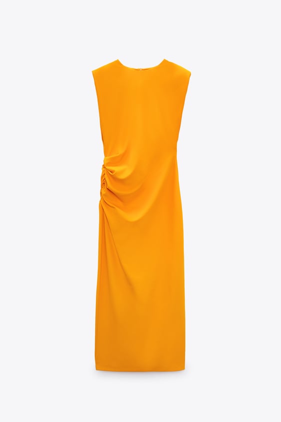 SIDE DRAPED DRESS