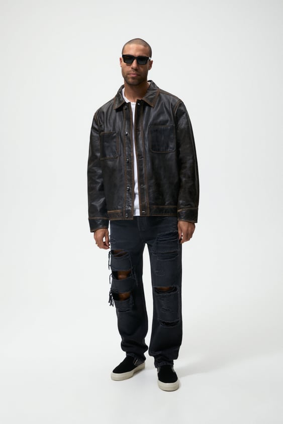 POCKET LEATHER JACKET