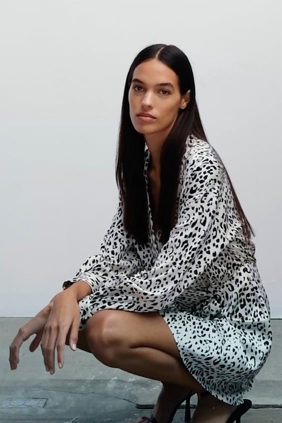 ANIMAL PRINT WRAP DRESS