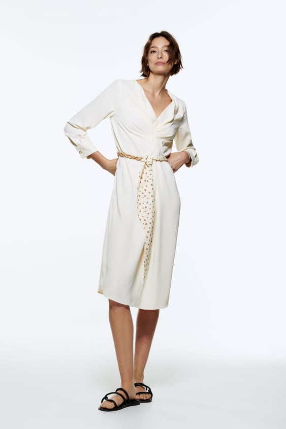 BELTED OVERSIZED DRESS