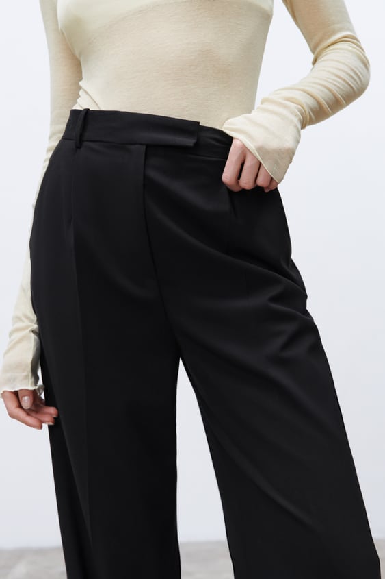 WIDE LEG MENSWEAR PANTS
