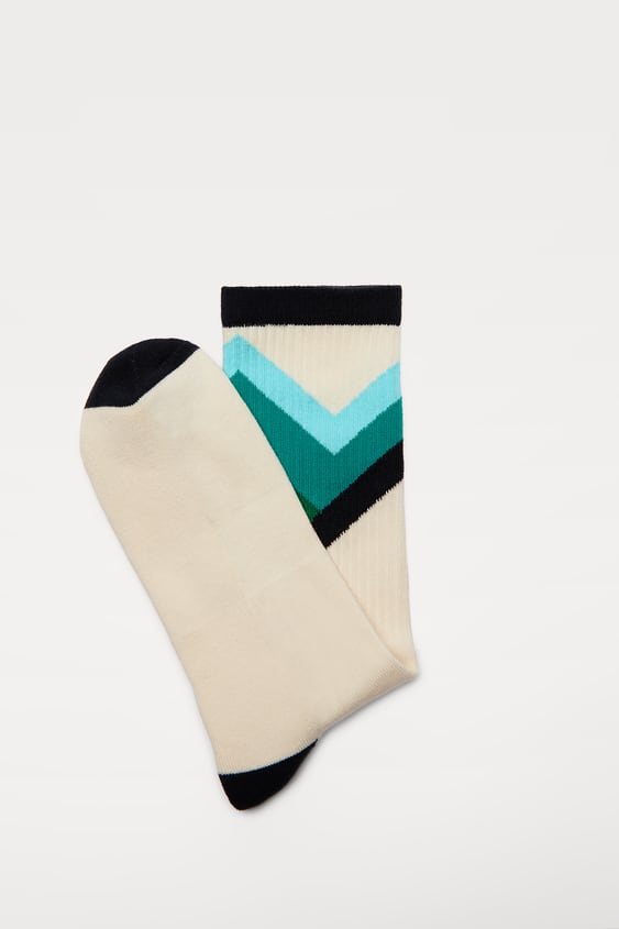 PATCHWORK RIBBED SOCKS