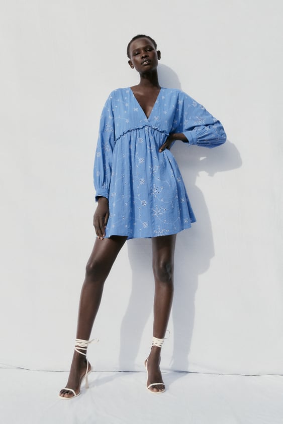 SHORT EMBROIDERED DRESS