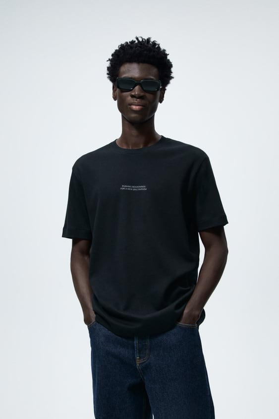 PRINTED TEXT T-SHIRT
