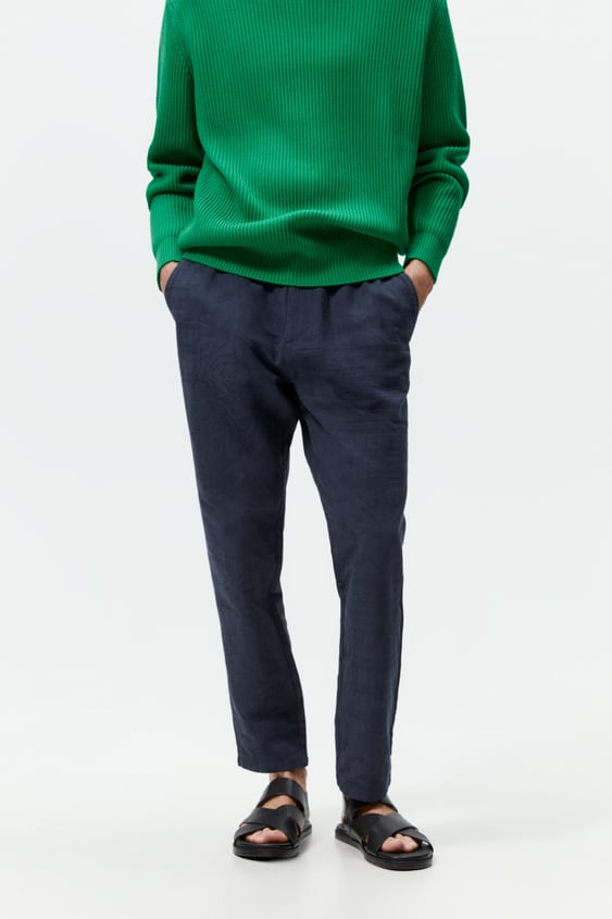 JACQUARD JOGGER WAIST PANTS
