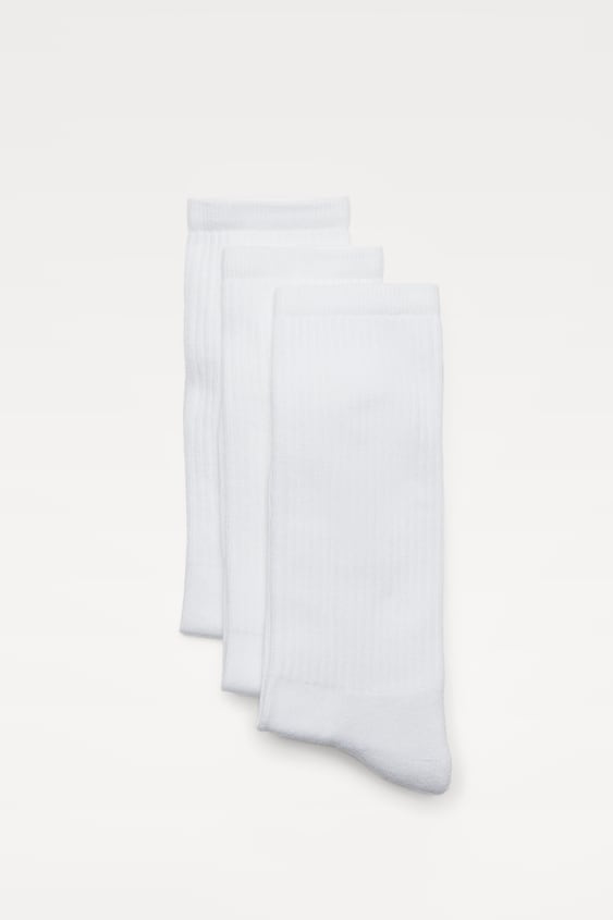 3-PACK OF RIBBED SOCKS