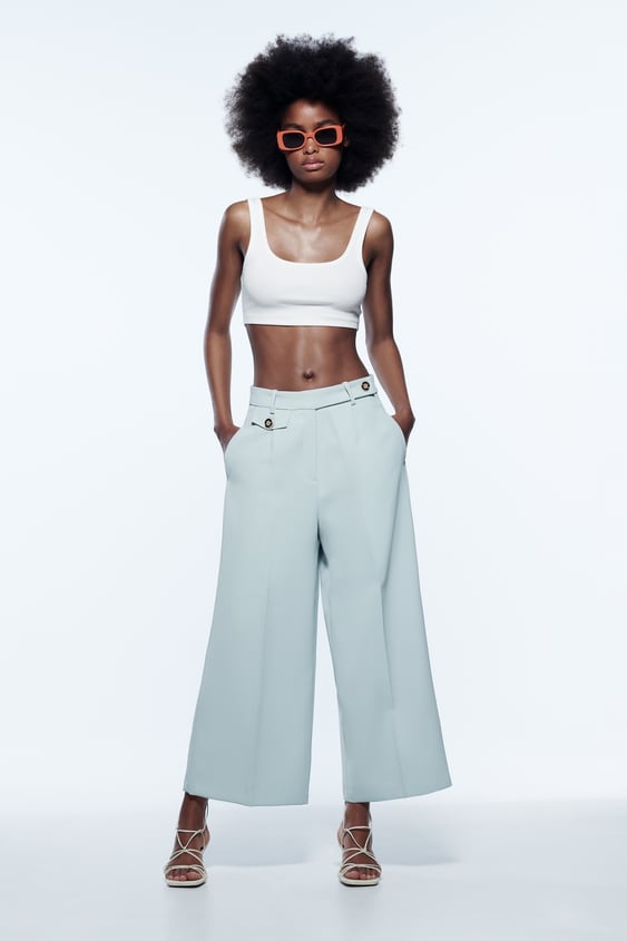 MENSWEAR STYLE WIDE LEG PANTS