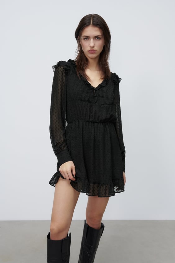 SWISS DOT SHORT DRESS
