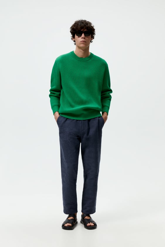 JACQUARD JOGGER WAIST PANTS