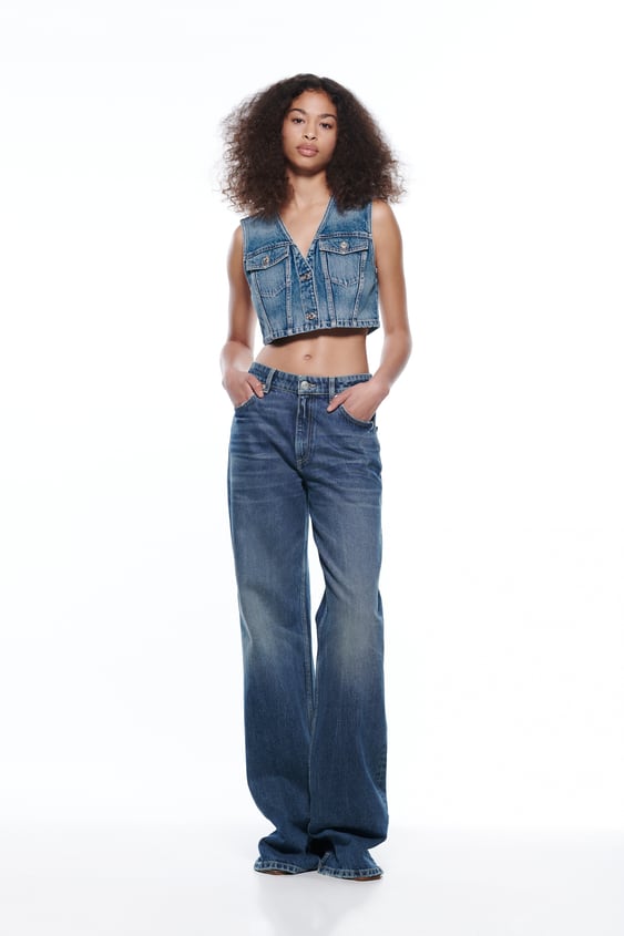 CROPPED DENIM VEST