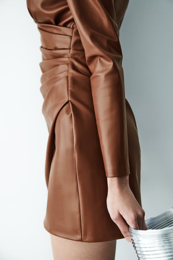 FAUX LEATHER DRESS