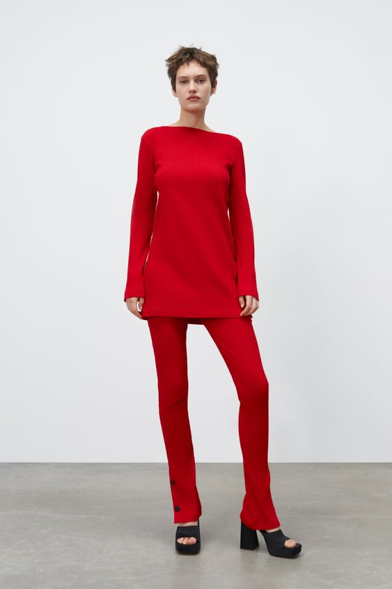 LONG RIB PANTS