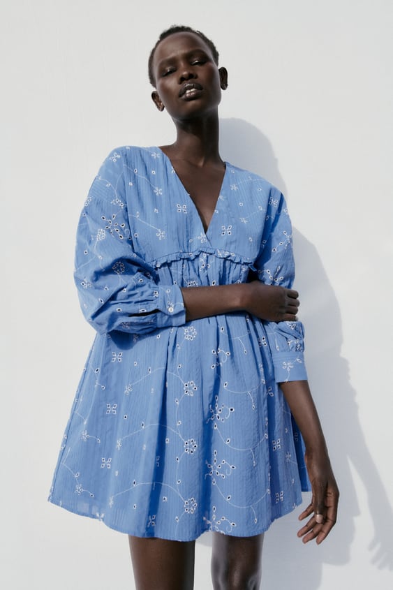 SHORT EMBROIDERED DRESS