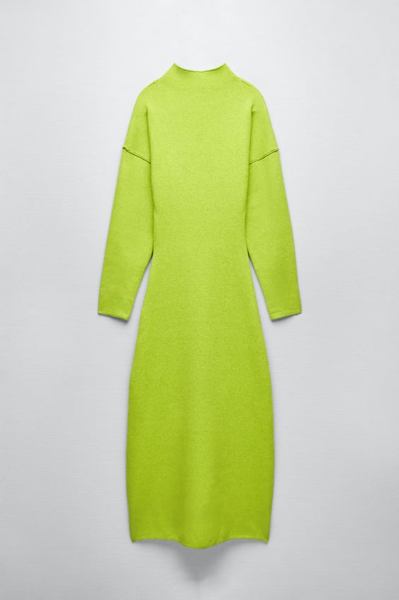 MOCK NECK KNIT DRESS