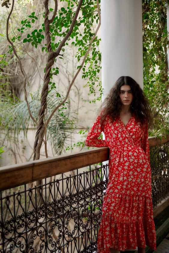 MIDI FLORAL PRINT DRESS