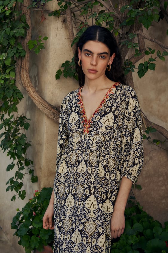 MIDI FLORAL PRINT DRESS