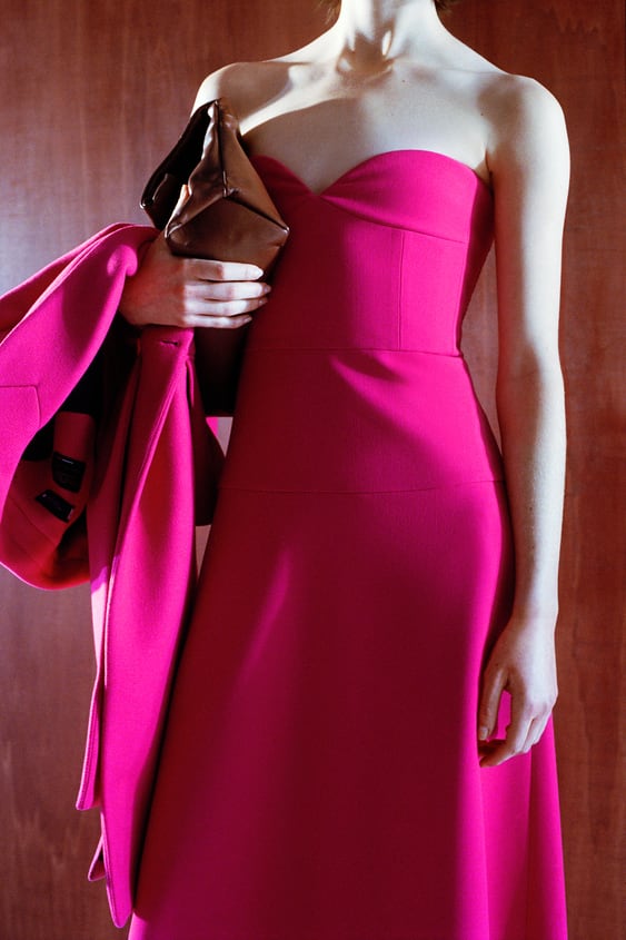 BUSTIER MIDI DRESS