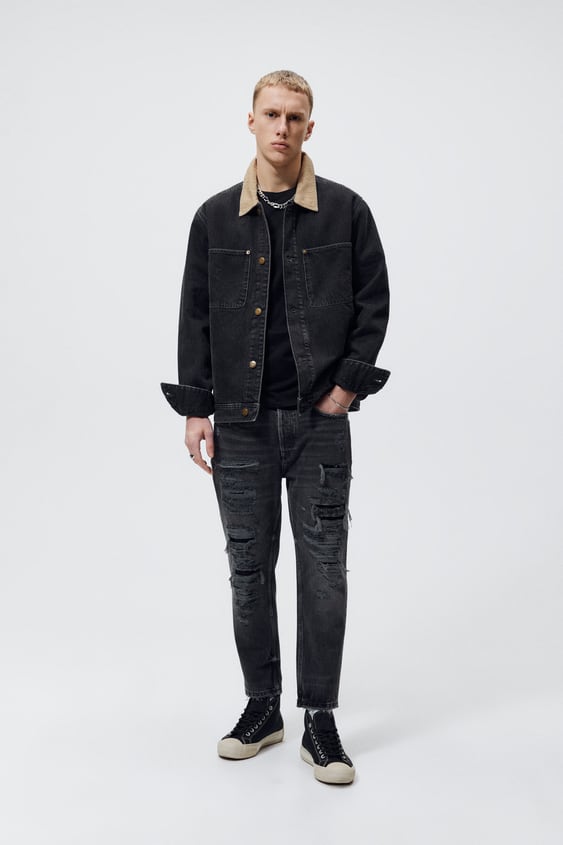 RIPPED SLIM JEANS