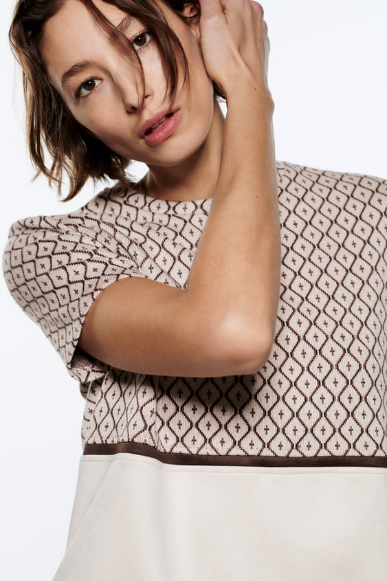 COMBINATION JACQUARD DRESS