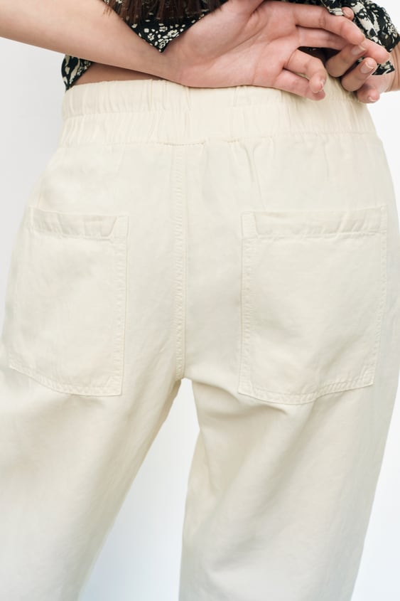 LINEN BLEND JOGGING PANTS