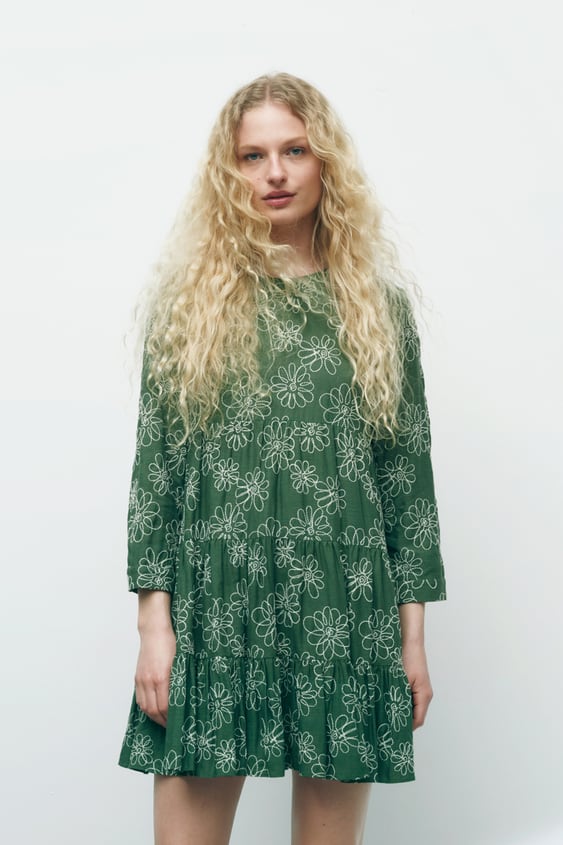 SHORT EMBROIDERED DRESS