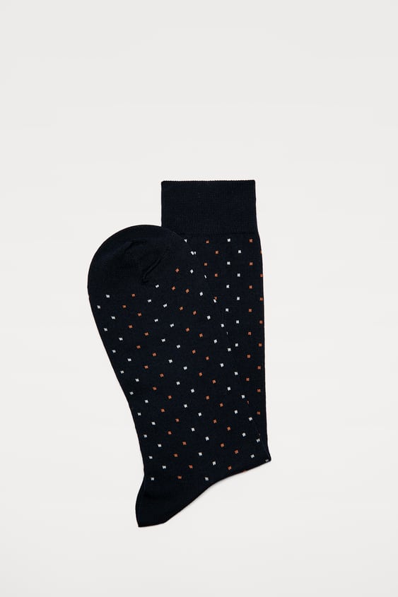 MERCERIZED JACQUARD SOCKS