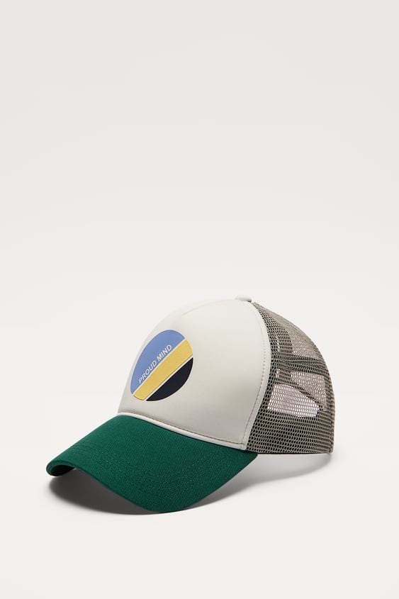 CONTRASTING PRINTED CAP