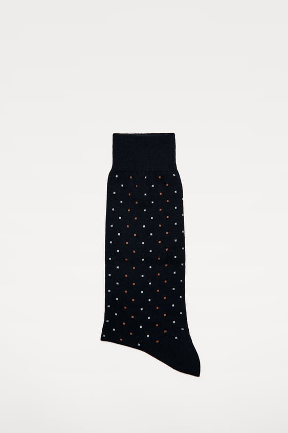 MERCERIZED JACQUARD SOCKS
