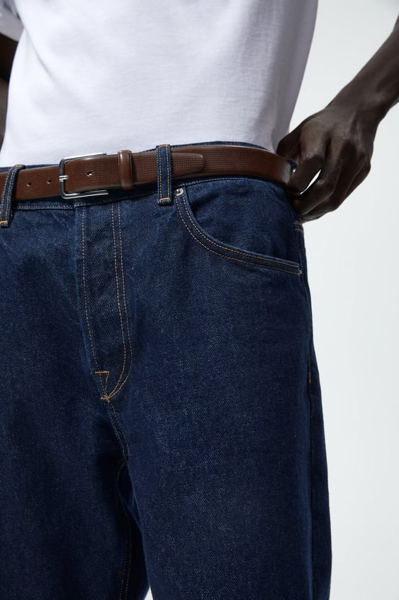 EMBOSSED LEATHER BELT