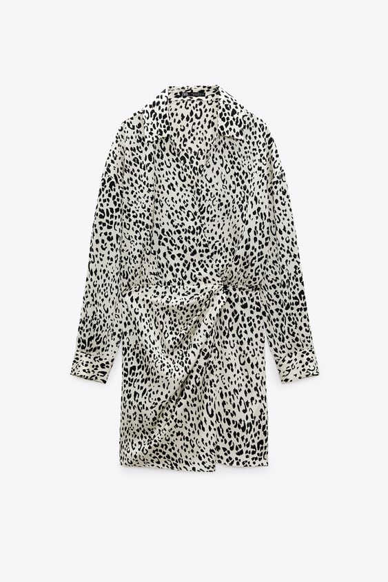 ANIMAL PRINT WRAP DRESS