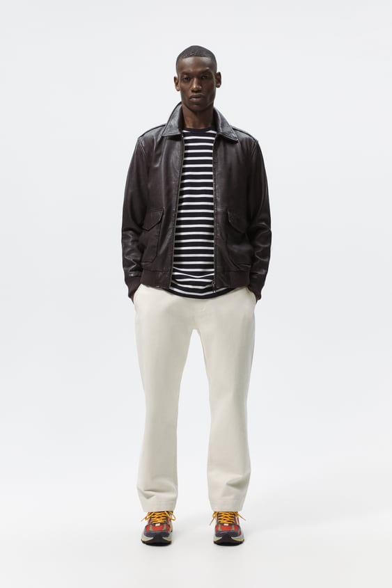 POCKET LEATHER JACKET