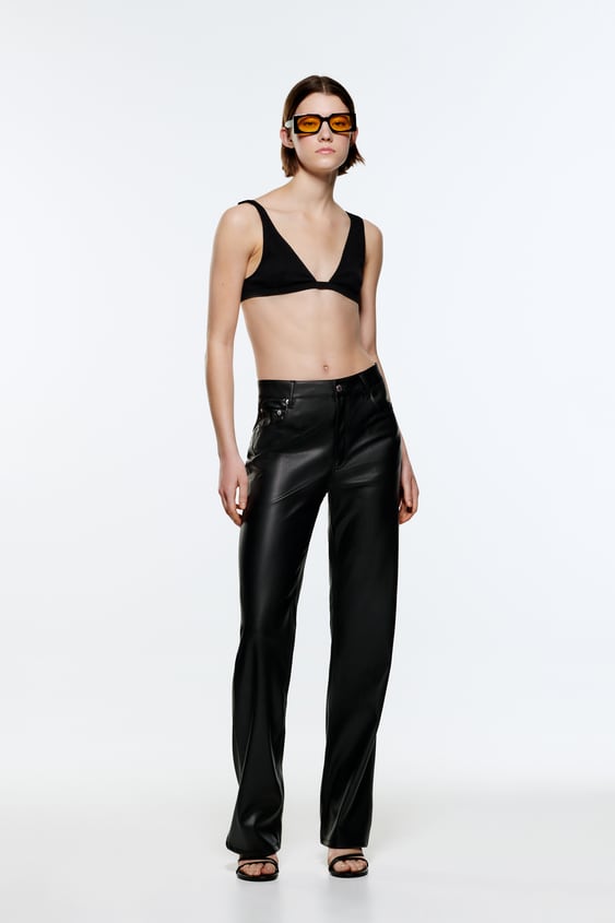 FULL LENGTH FAUX THE '90S LEATHER PANTS