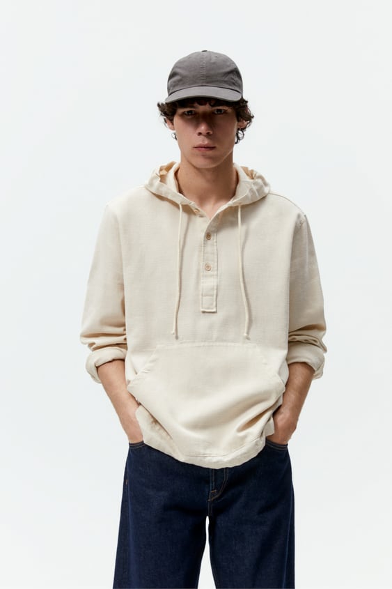HOODED OVERSHIRT