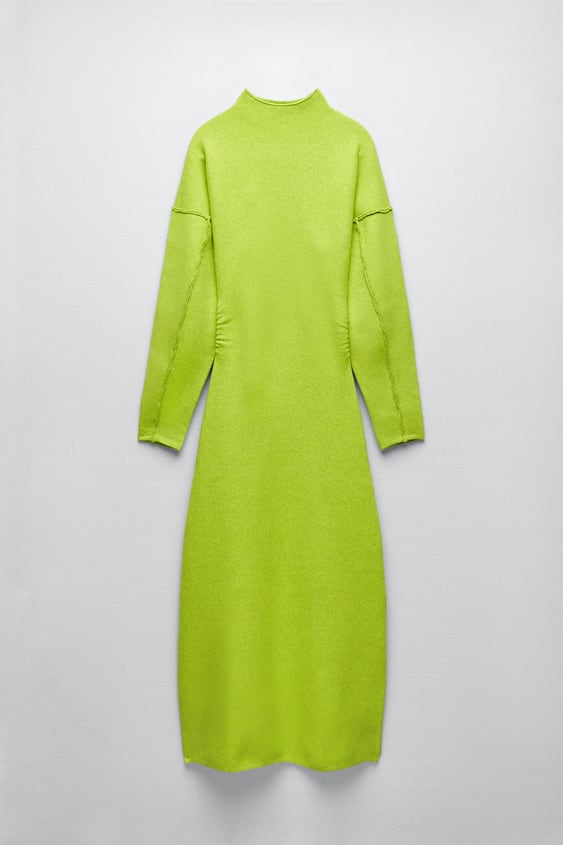 MOCK NECK KNIT DRESS
