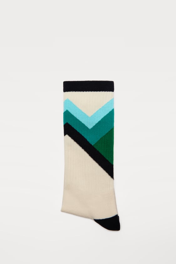 PATCHWORK RIBBED SOCKS