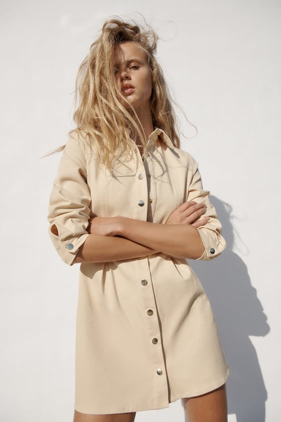 GOLD BUTTON DRESS