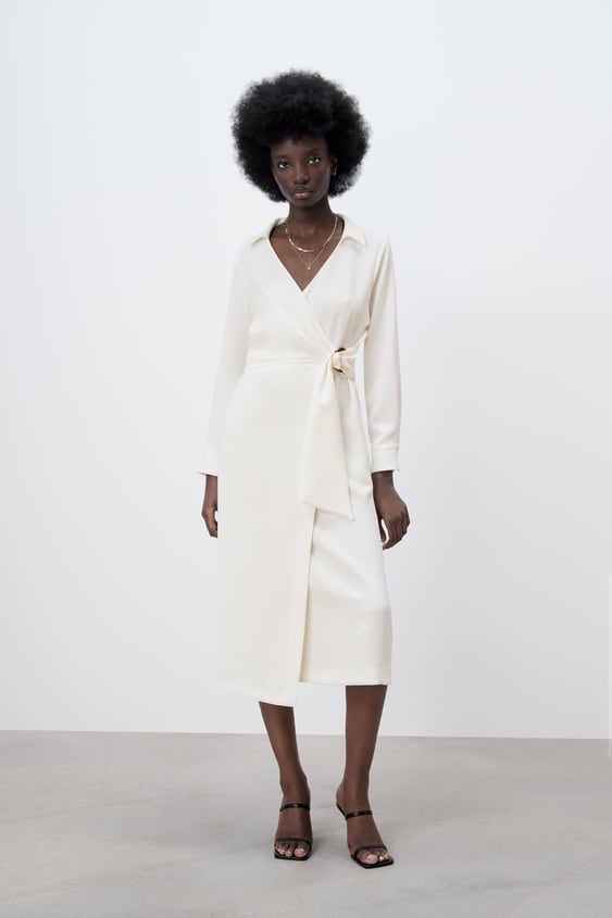 BUCKLE MIDI DRESS