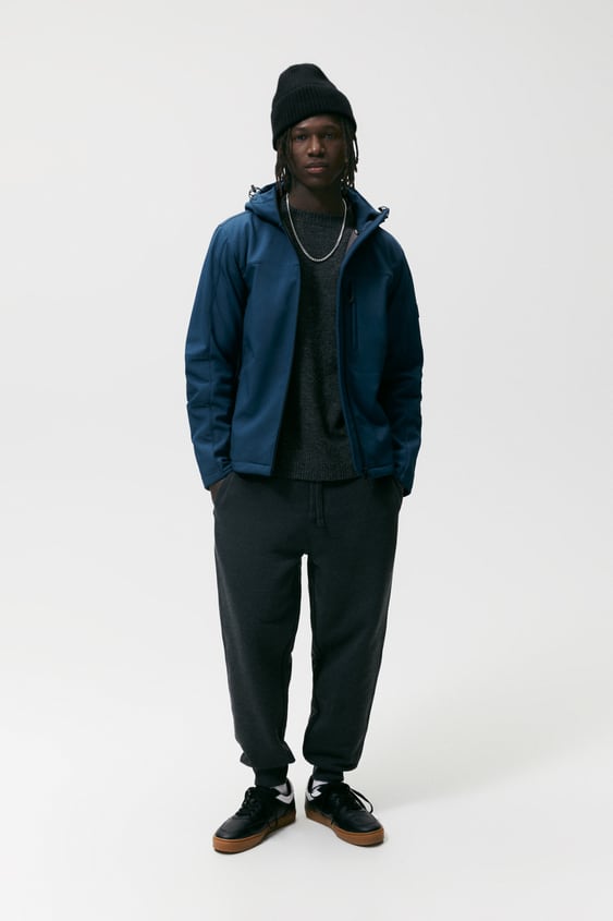 HOODED TECHNICAL JACKET
