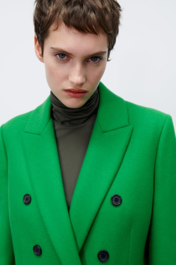 FITTED WOOL BLEND COAT