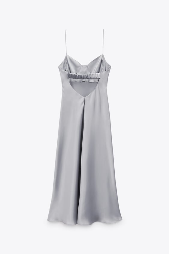 SATIN EFFECT CUT OUT DRESS