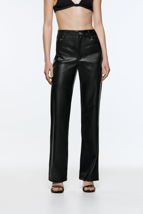 FULL LENGTH FAUX THE '90S LEATHER PANTS